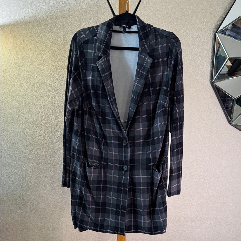 Torrid Dark Plaid Blazer
